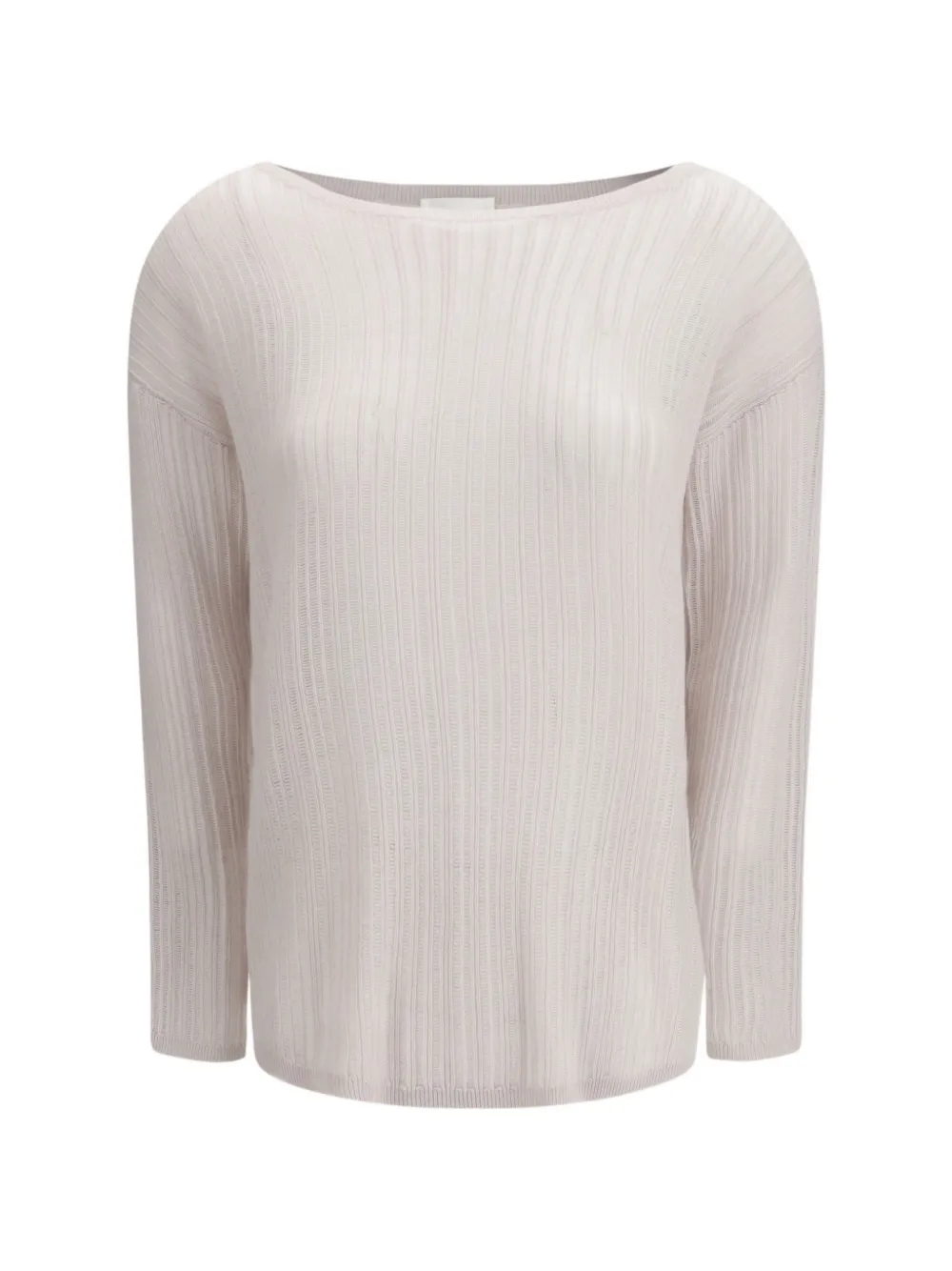 Allude boatneck ribbed knitwear - Nude