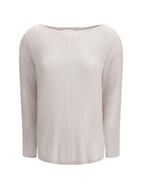 Allude boatneck ribbed knitwear