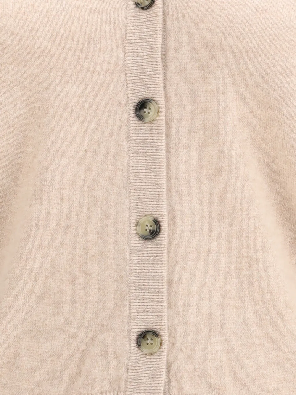  Allude Button V-neck Cardigan - Neutrals 