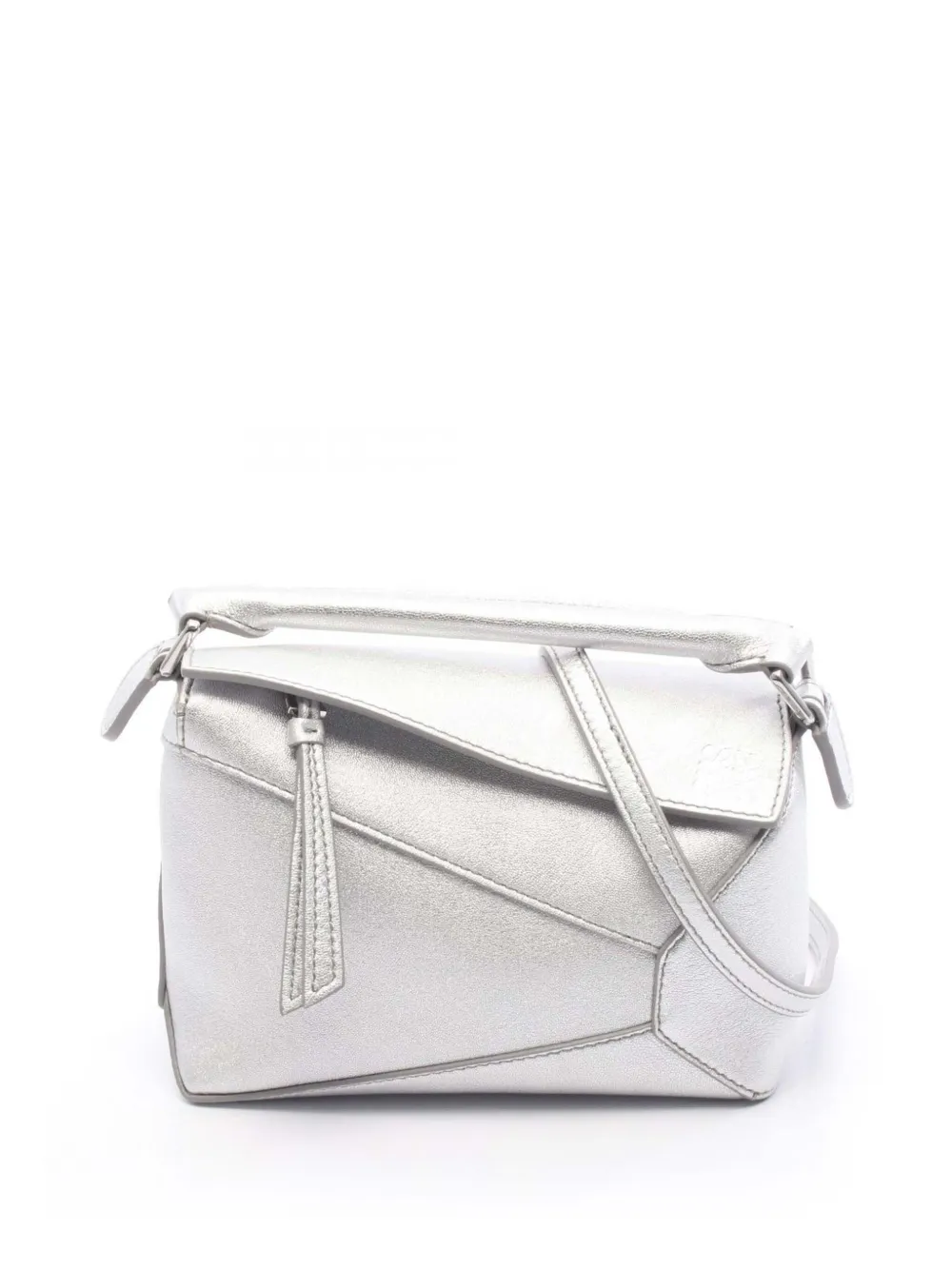 Loewe Pre-Owned 2010-2025 Mini Calfskin Puzzle satchel - Argento