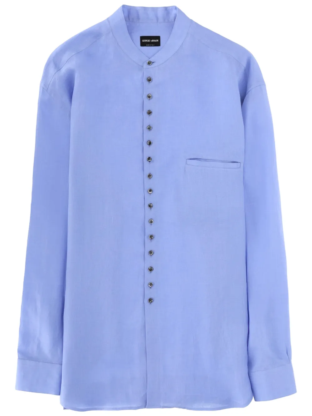Giorgio Armani buttoned chest-pocket shirt - Blauw