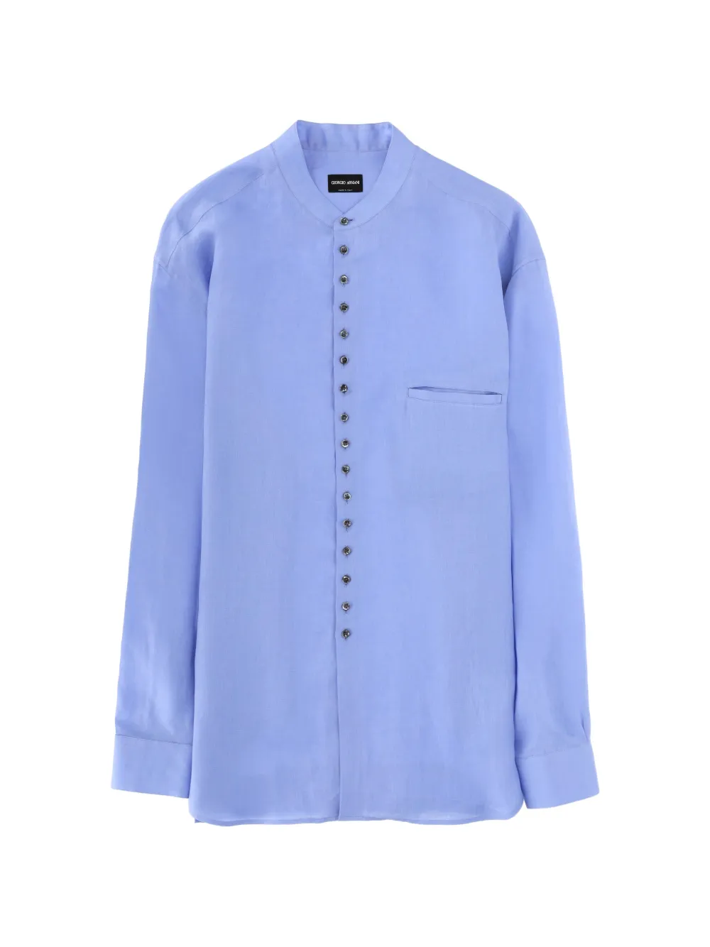 Giorgio Armani buttoned chest-pocket shirt - Blu