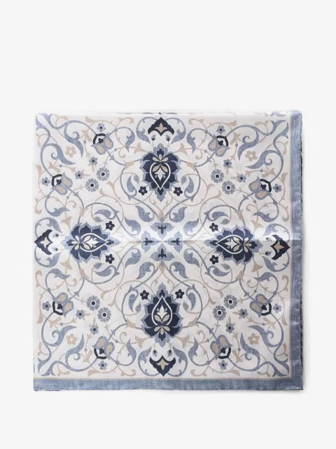 Eleventy geometric-print scarf
