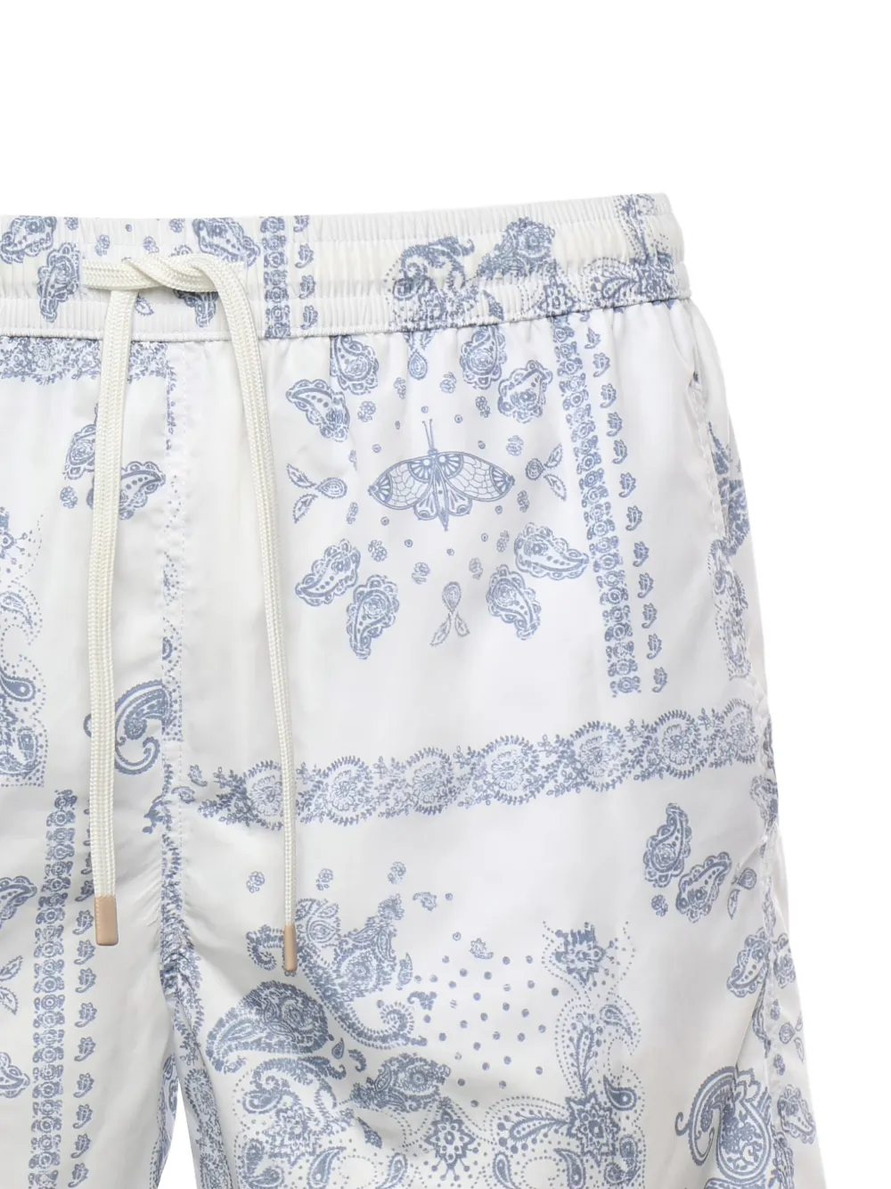 Eleventy Zwembroek met paisley-print Wit