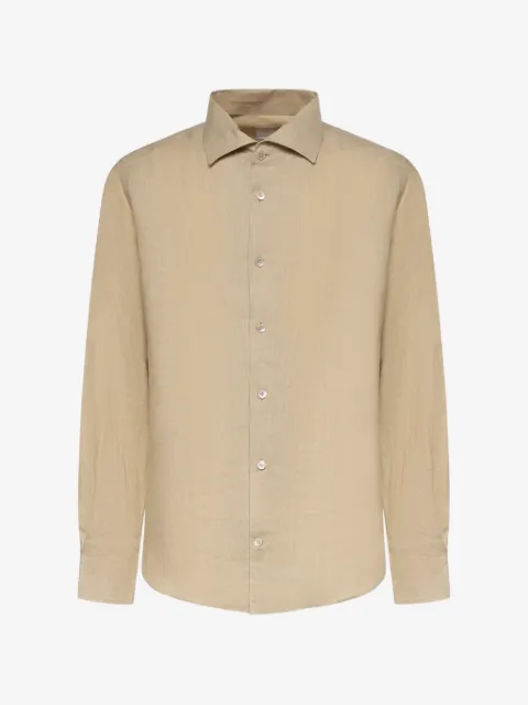 Eleventy camisa con cuello italiano