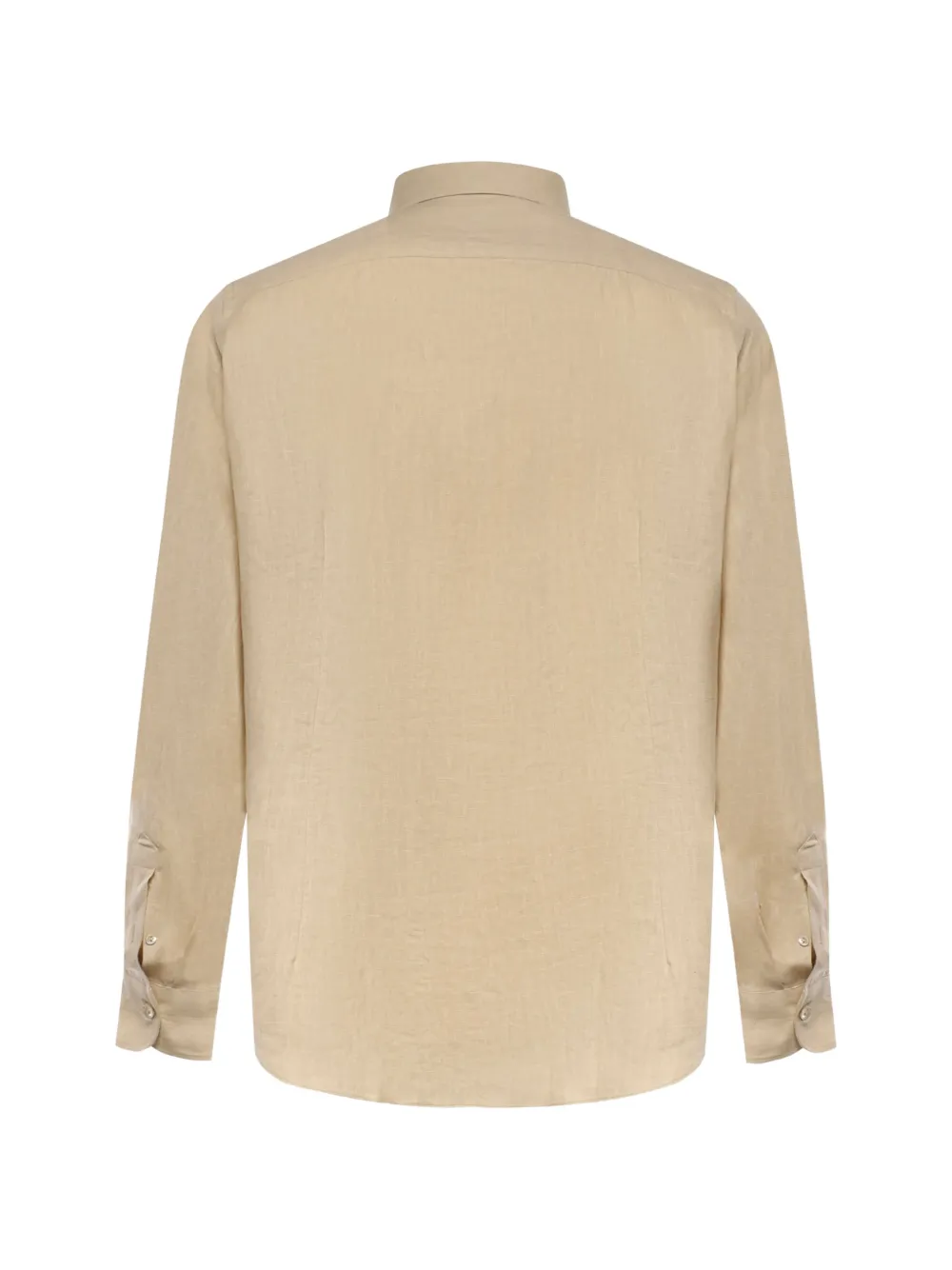Eleventy Linnen overhemd met gespreide kraag Beige