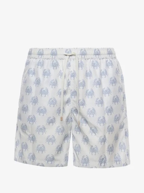 Eleventy crab-print swim shorts
