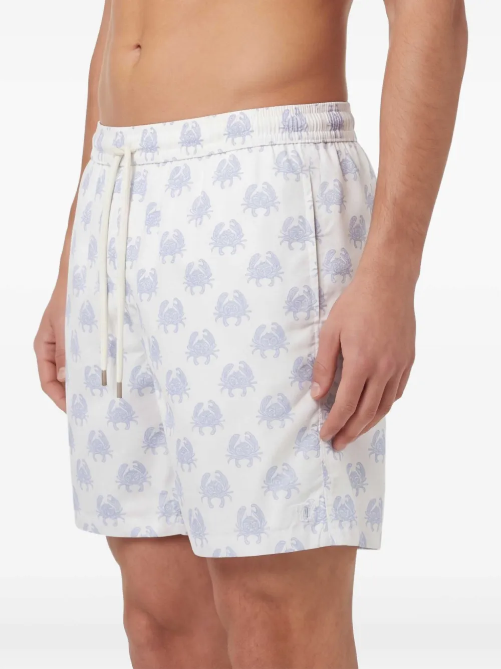 Eleventy Zwembroek met krabprint Wit
