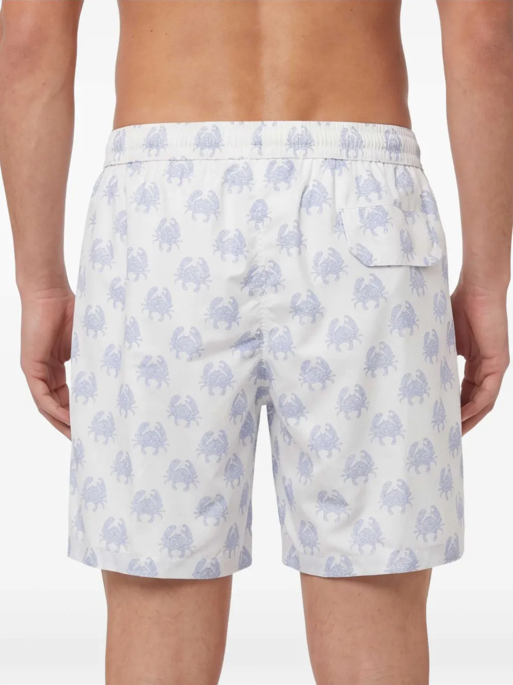 Eleventy Zwembroek met krabprint Wit