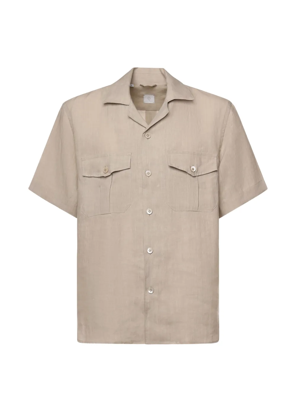 Eleventy chest-pocket short-sleeve shirt - Toni neutri