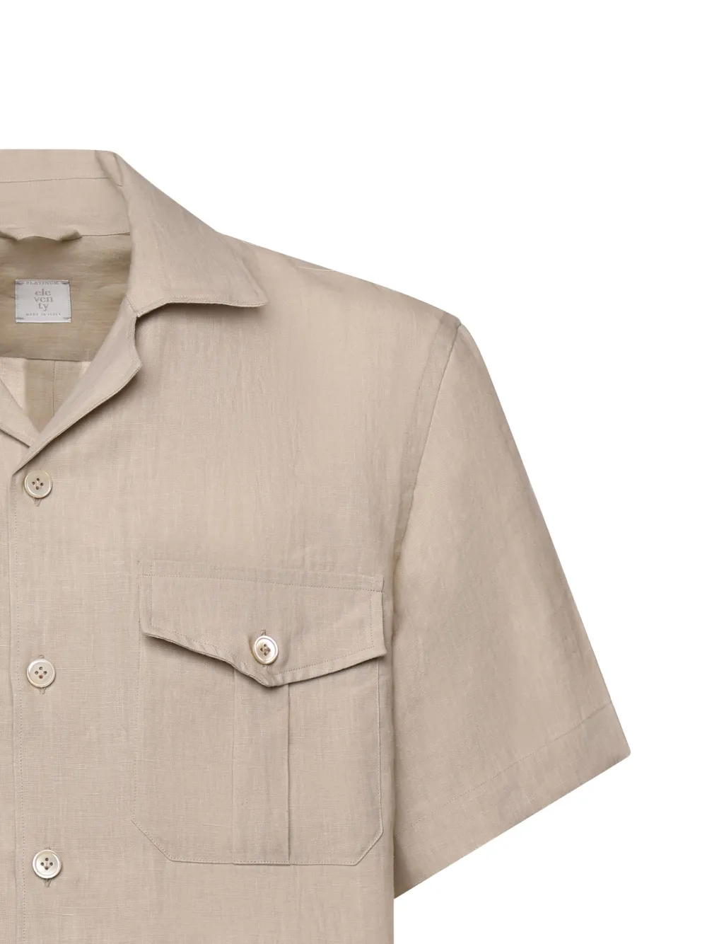 Eleventy Overhemd met borstzak Beige