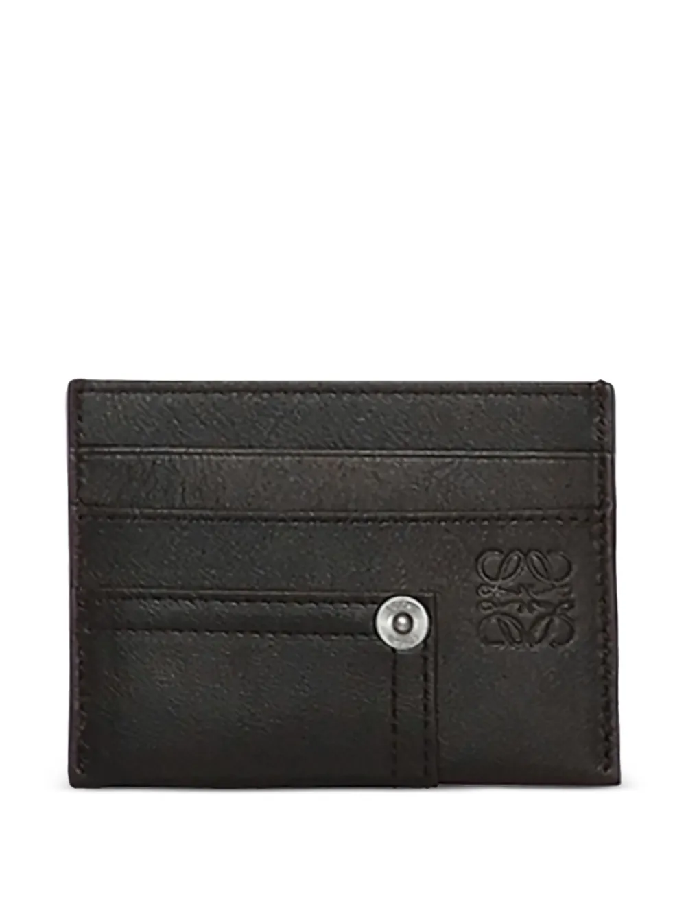 LOEWE Panta press-stud card holder - Marrone