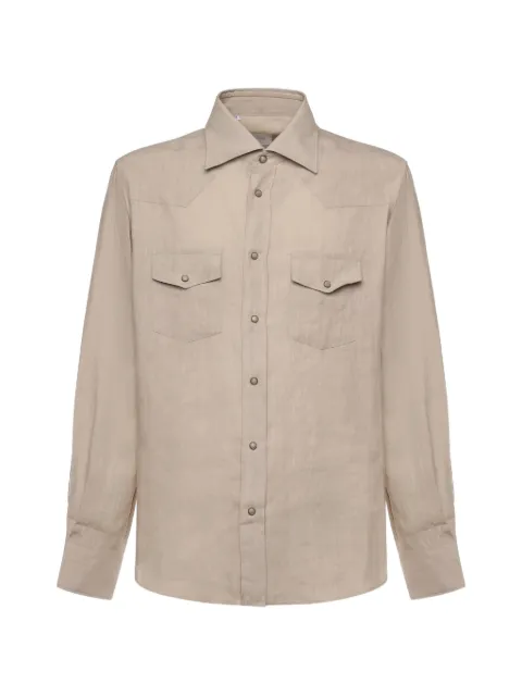 Eleventy chest-pocket shirt