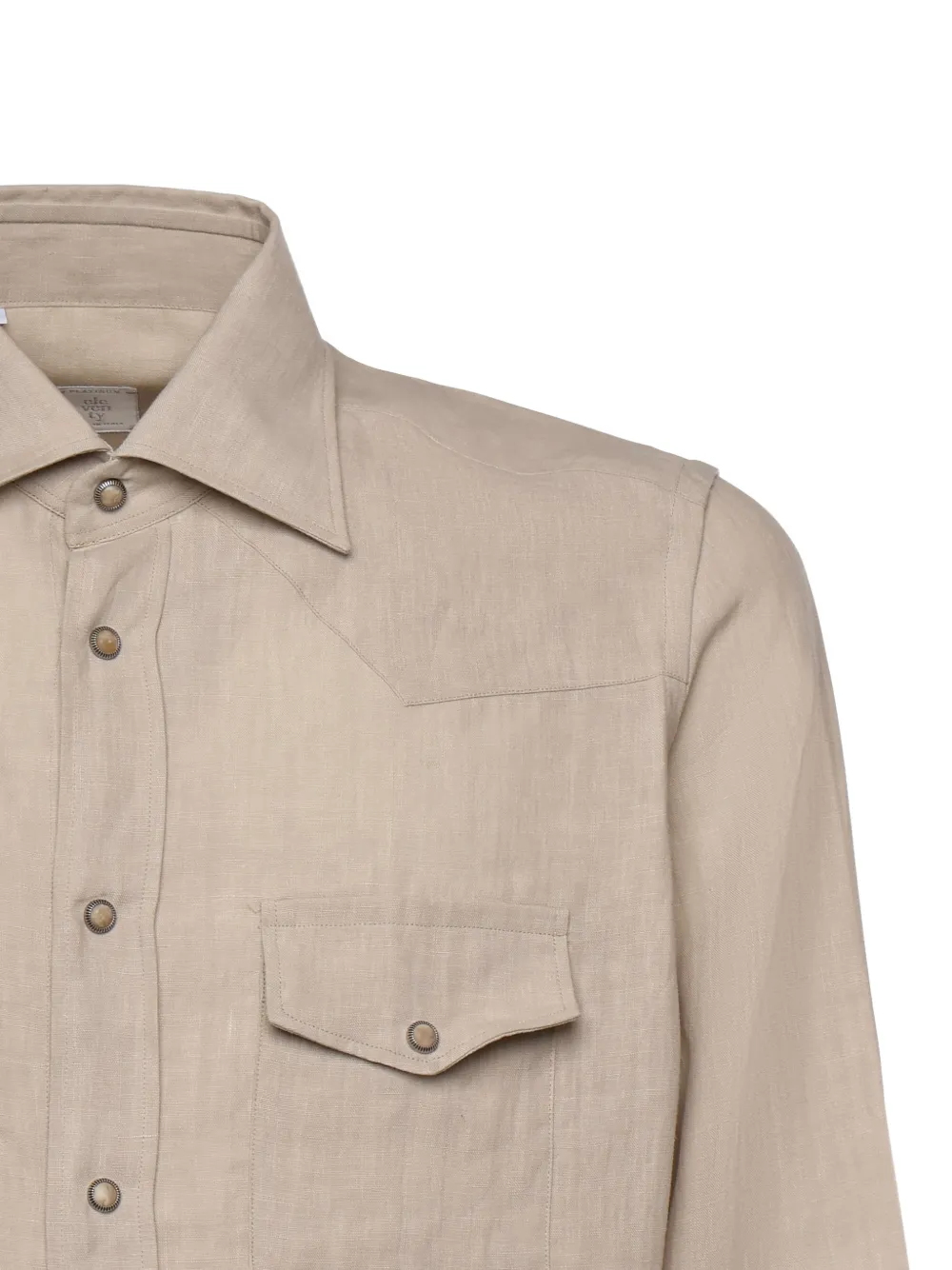 Eleventy Chest-pocket Shirt - Neutrals 