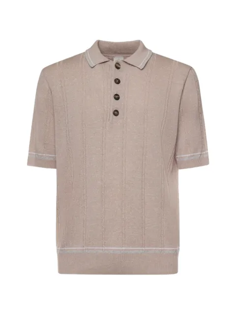 Eleventy stripe-detail polo shirt