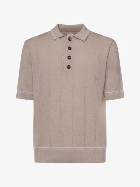 Eleventy Polo con dettaglio a righe