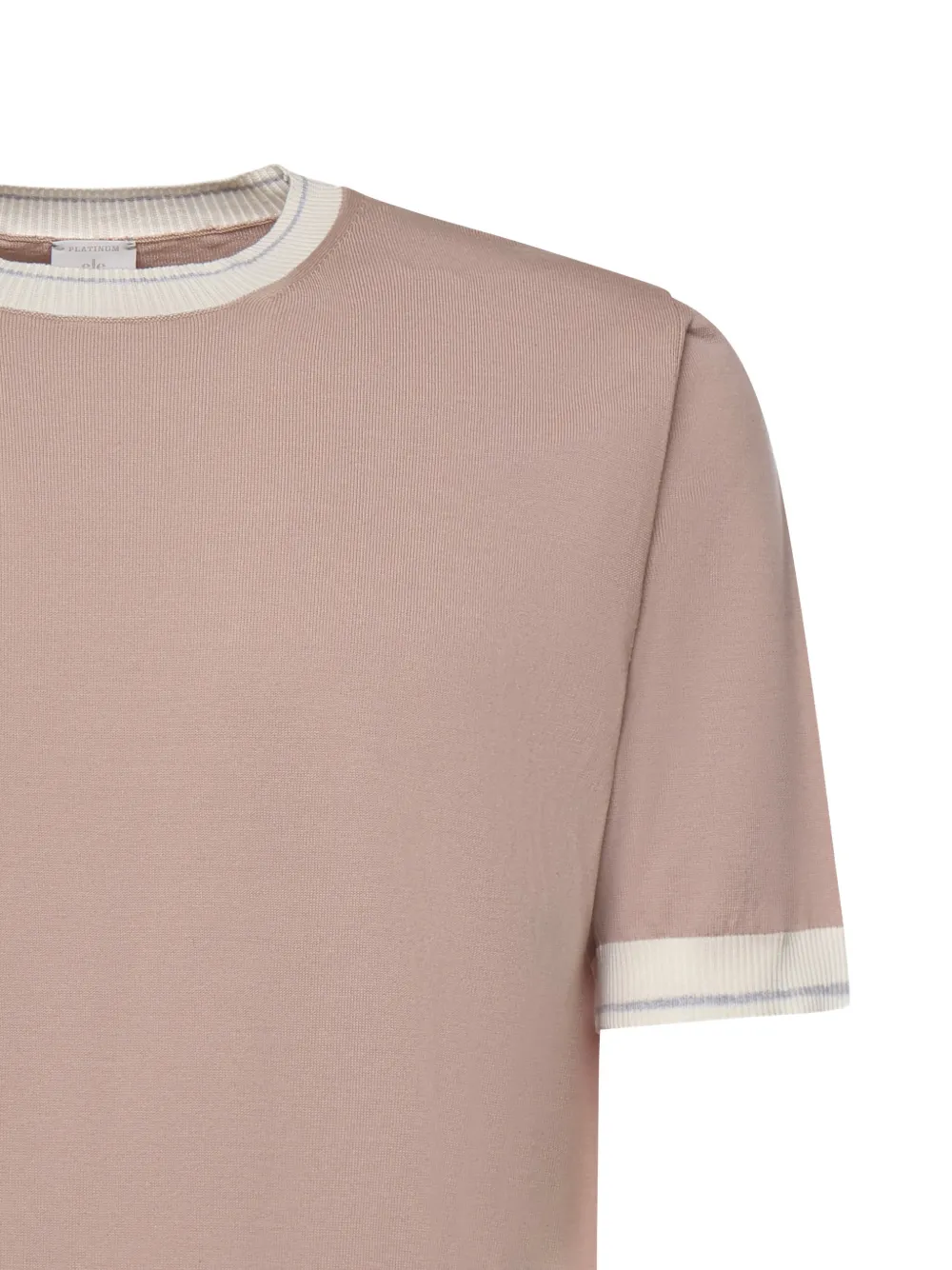 Eleventy T-shirt met contrasterende afwerking Beige