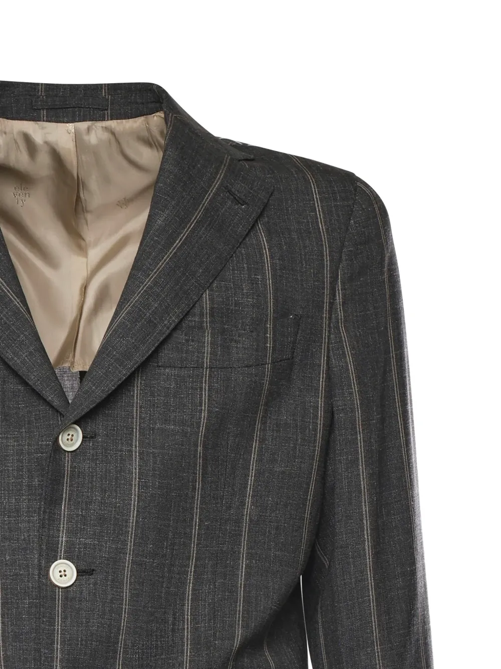  Eleventy Striped Suit - Grey 