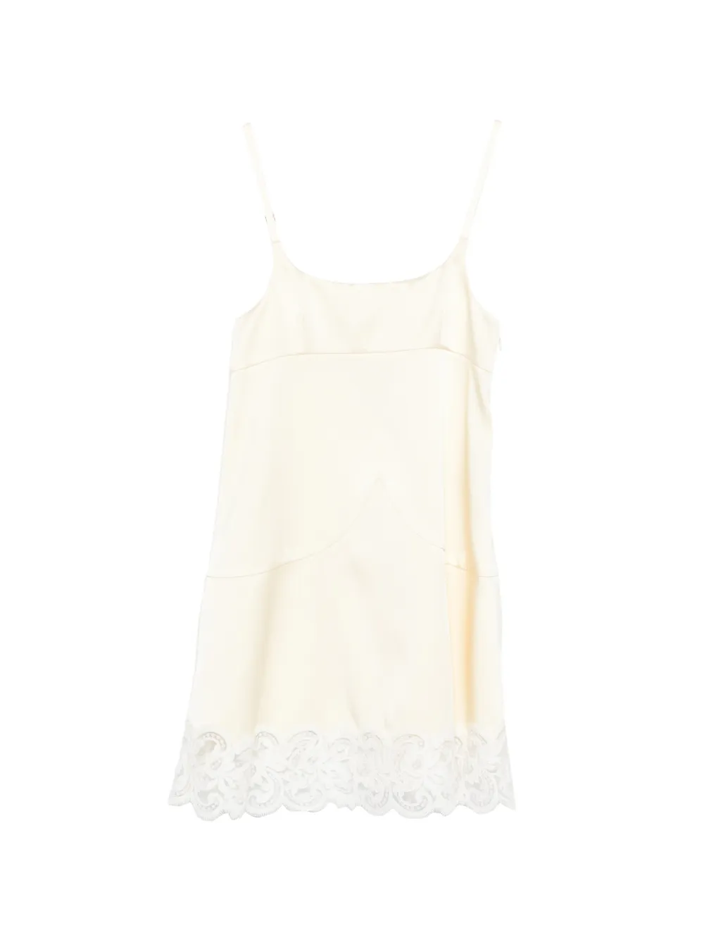 Stella McCartney Abito corto con rifinitura in pizzo - Toni neutri