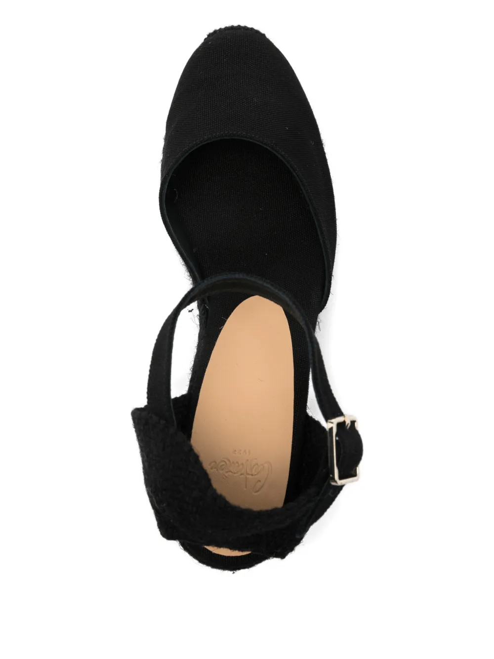 Castañer ankle strap wedge espadrilles Zwart