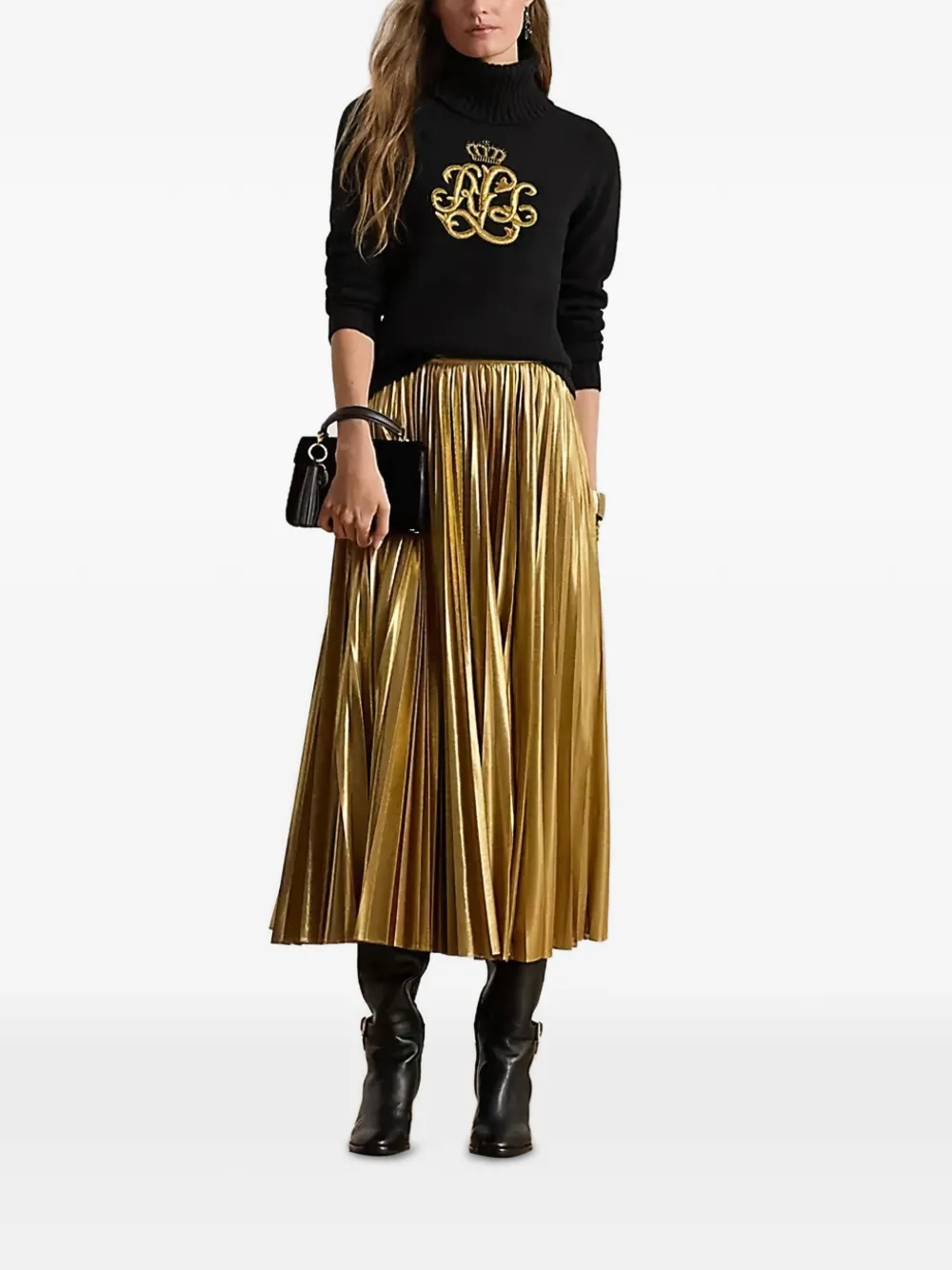 Lauren Ralph Lauren pleated skirt - Goud
