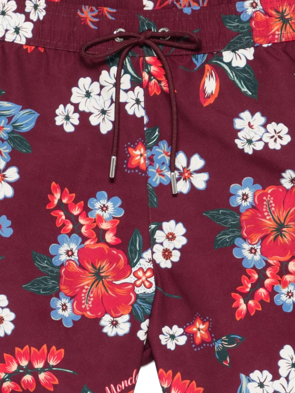 Moncler Zwembroek met bloemenprint Rood