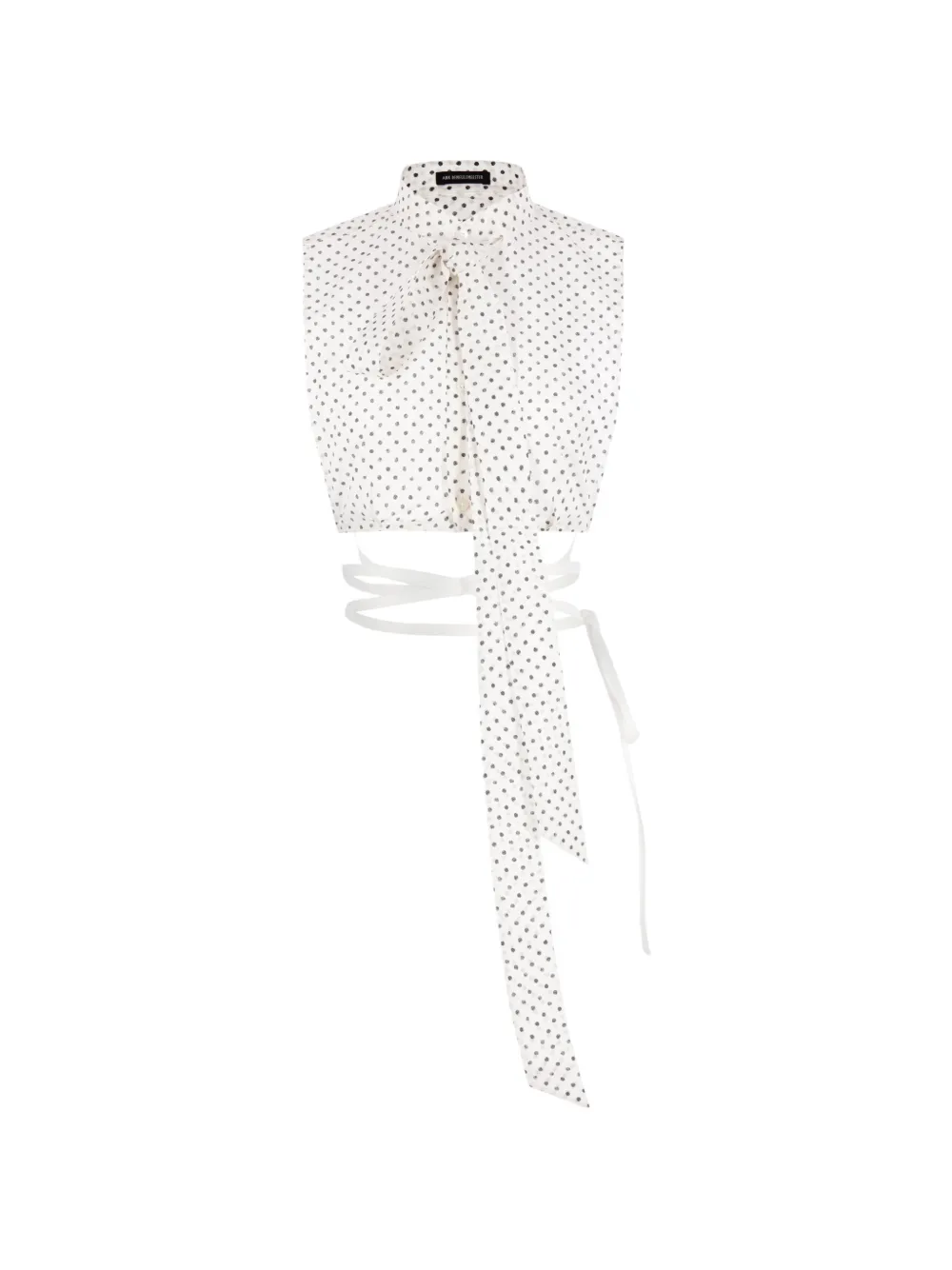 Ann Demeulemeester Top a pois - Bianco