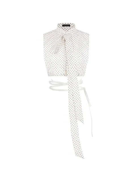 Ann Demeulemeester Krawattenoberteil mit Polka Dots