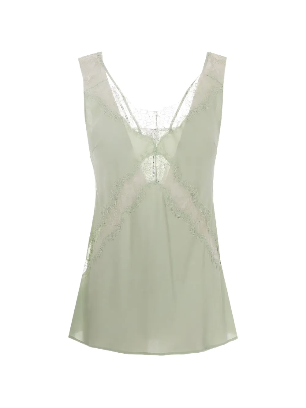PINKO lace-detail T-shirt - Verde