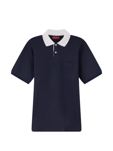 Gucci playera tipo polo con bolsillo en el pecho