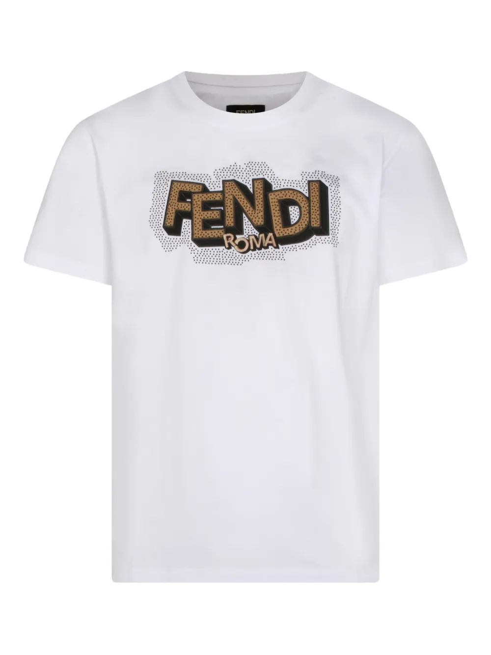 FENDI T-shirt con logo - Bianco