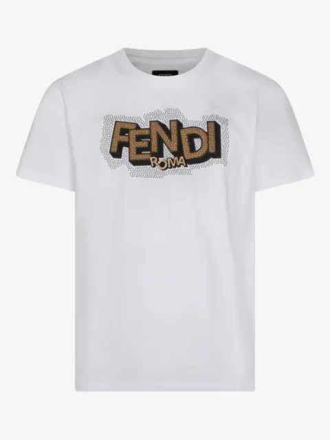 FENDI playera con logo estampado