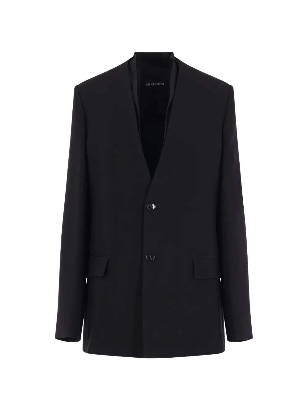 Ann Demeulemeester button shawl-collar blazer - Black