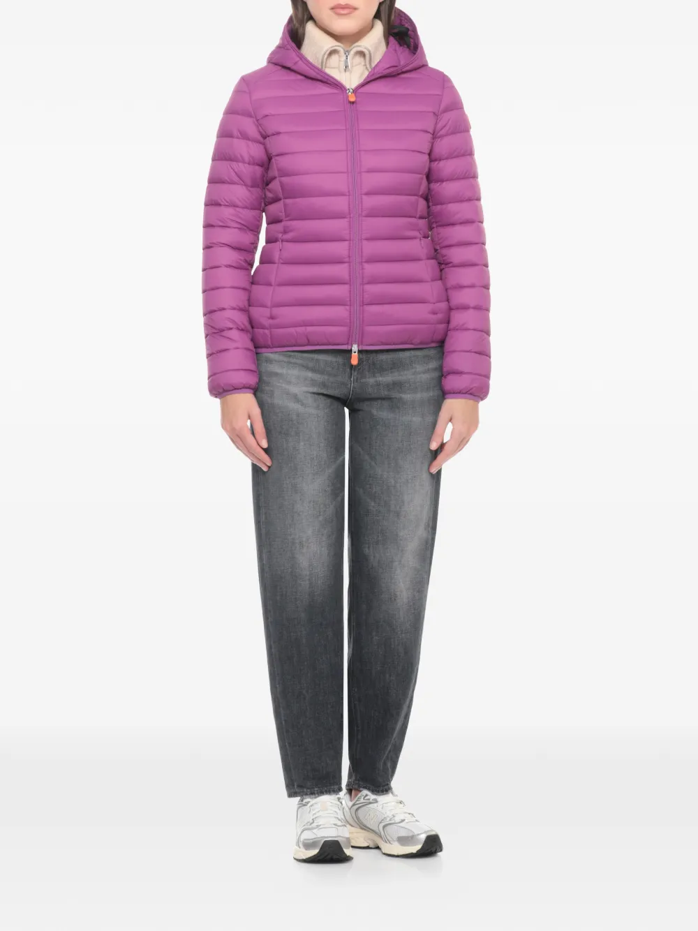  Save The Duck Logo-patch Padded Jacket - Purple 