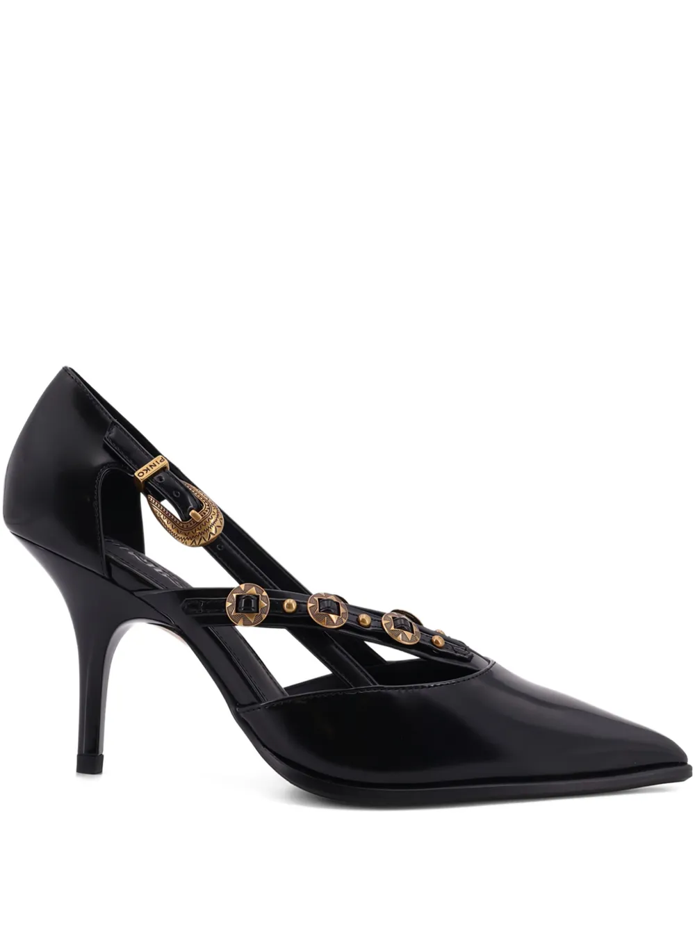 PINKO Lady 02 buckle-strap heeled pumps – Black