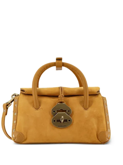 Zanellato Dotta® Baby studded handle leather shoulder bag