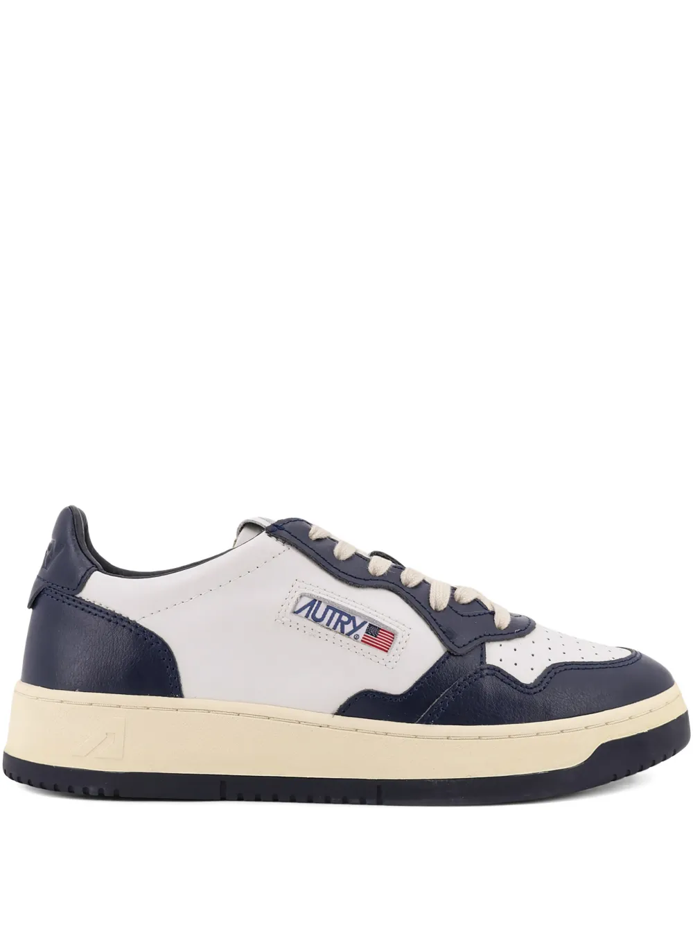 Autry Medalist rounded-toe lace-up sneakers - Weiß