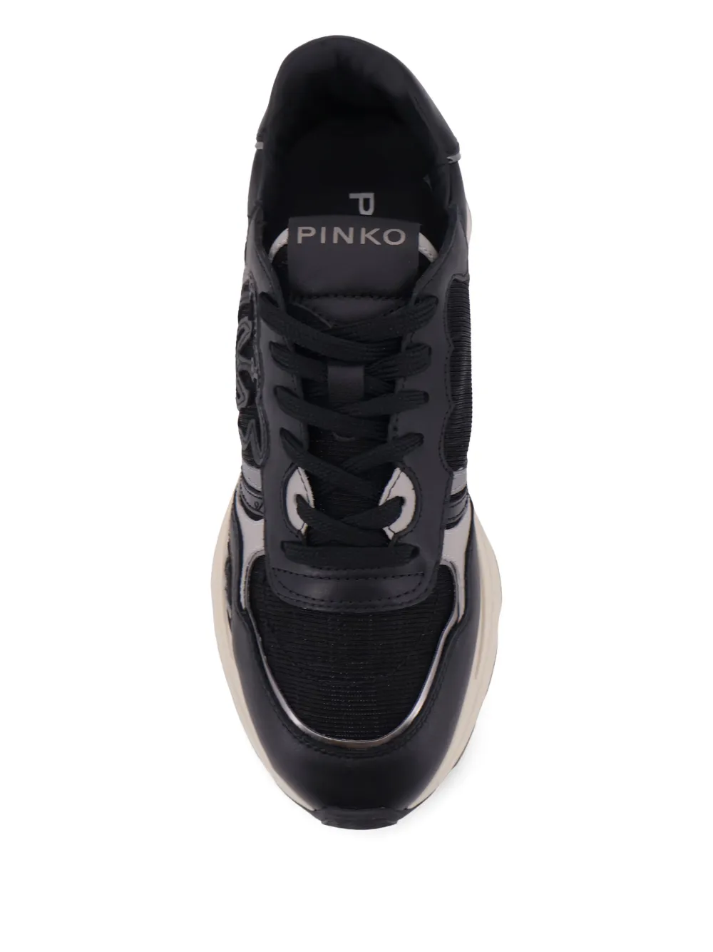 PINKO logo-appliqué sneakers Zwart