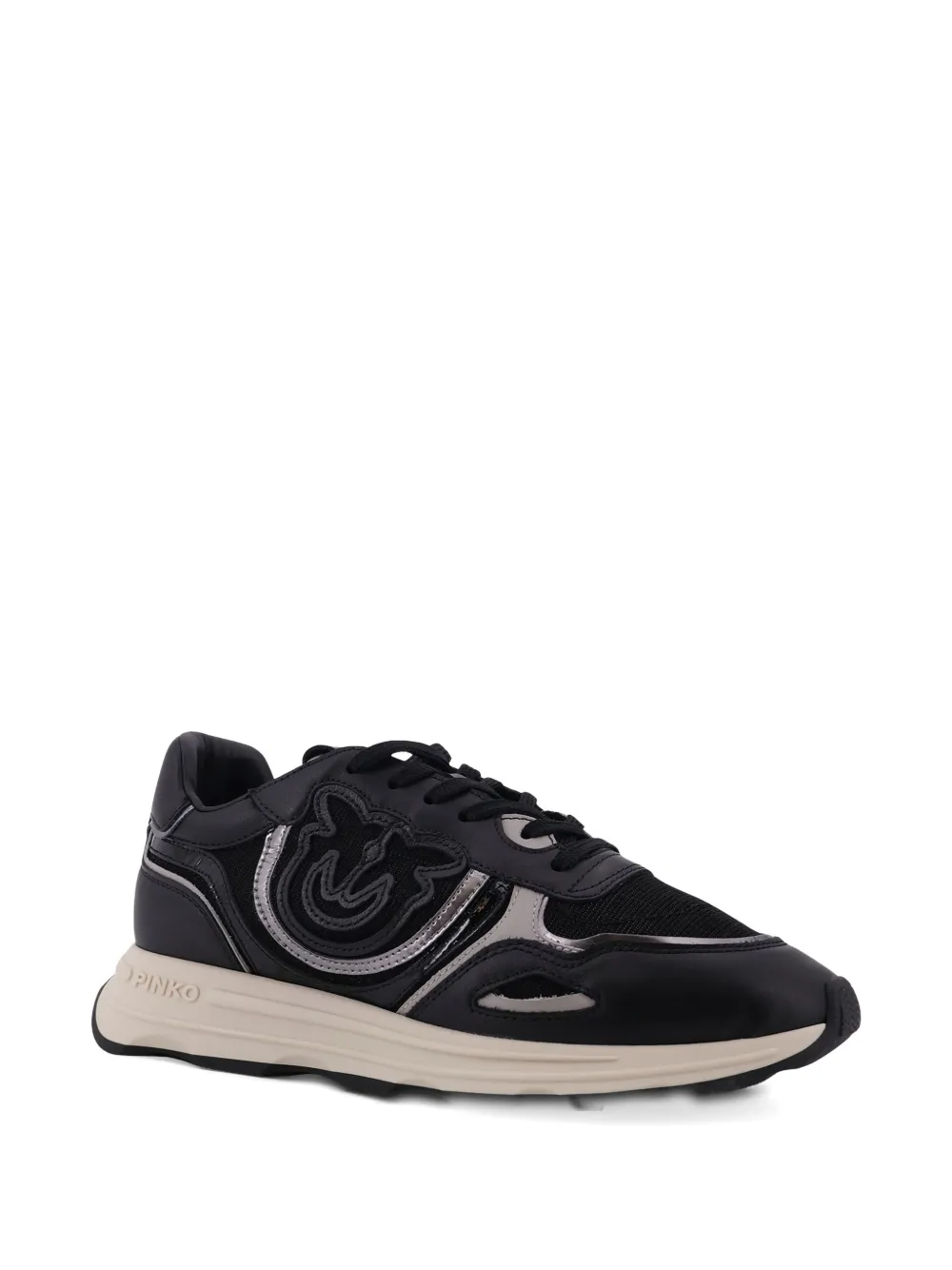 PINKO logo-appliqué sneakers - Schwarz