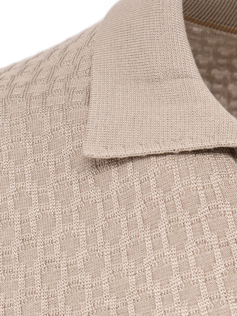 BOSS Poloshirt met textuur Beige