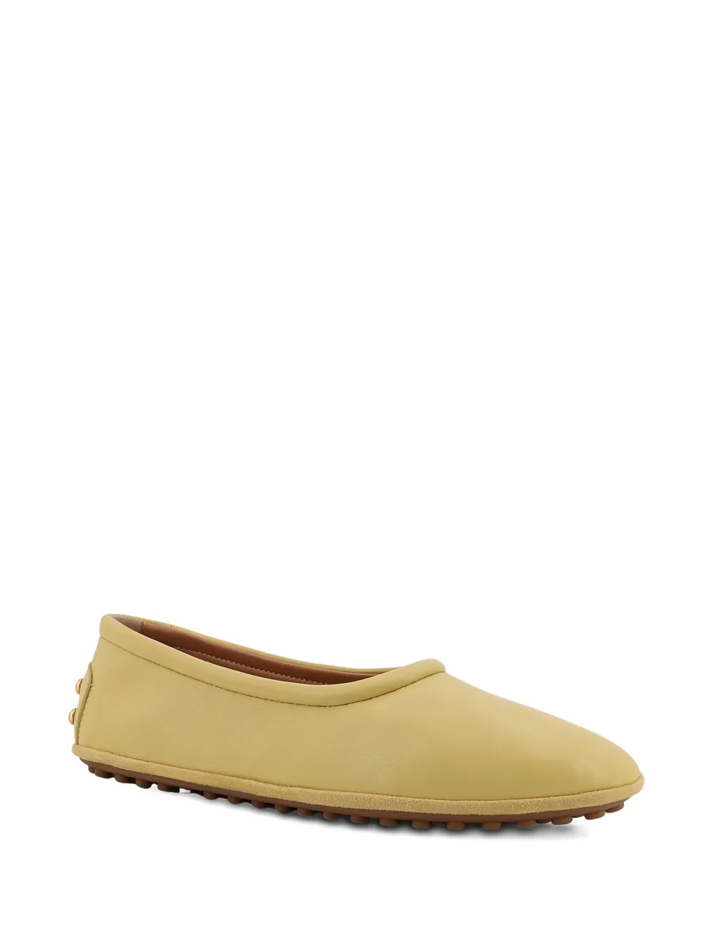 Tod's studded ballet flats - Geel