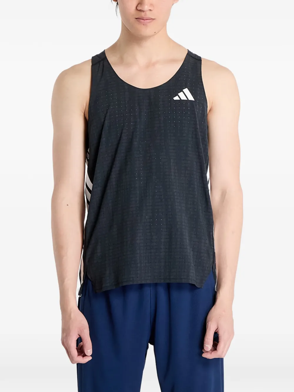 adidas Adizero stripe tank top - Nero