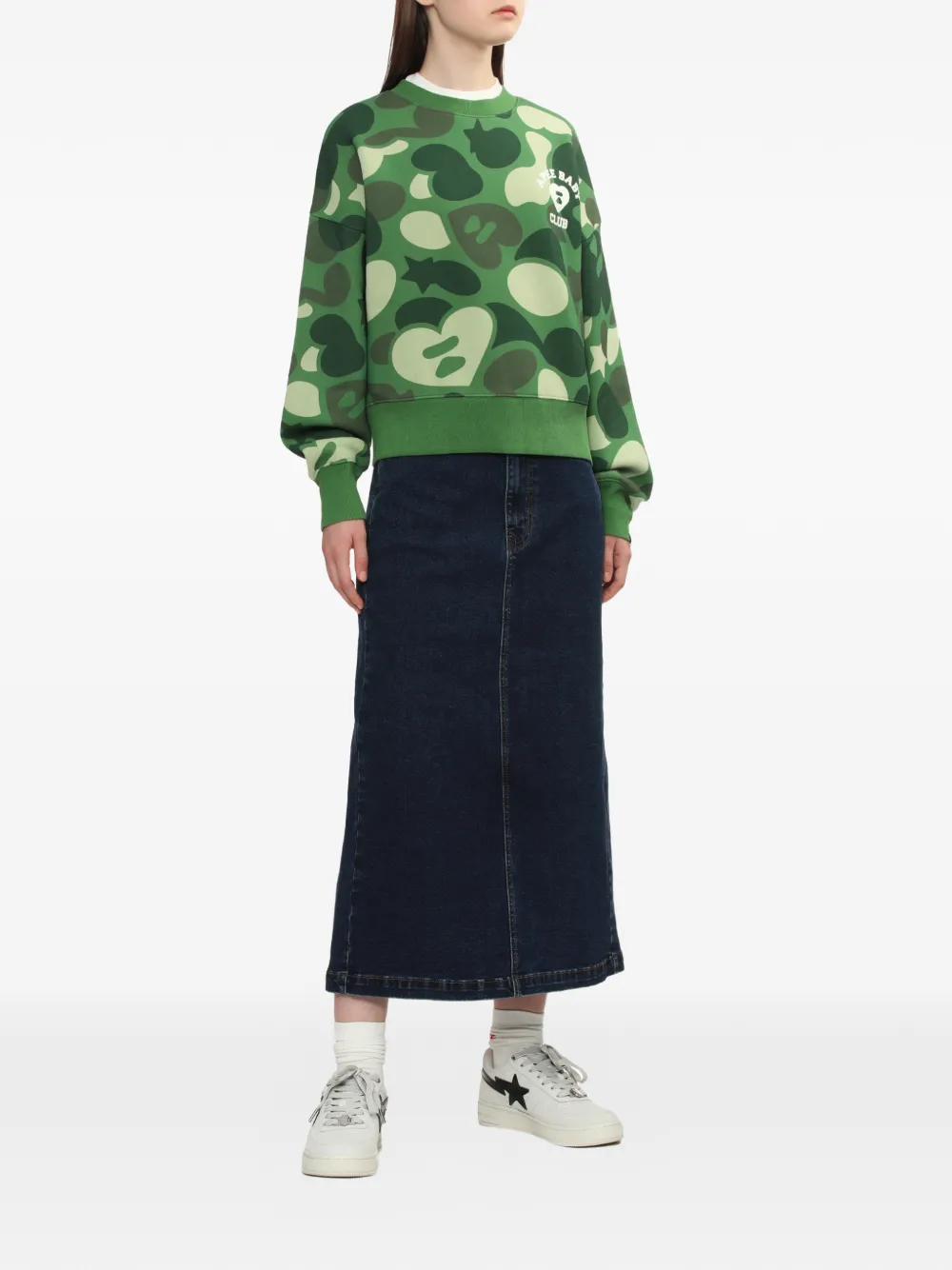  A Bathing Ape® Camouflage Logo Top - Green 