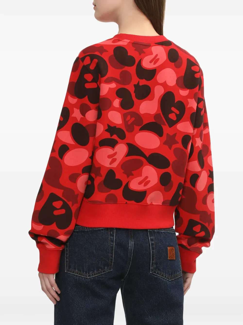 heart-print sweater