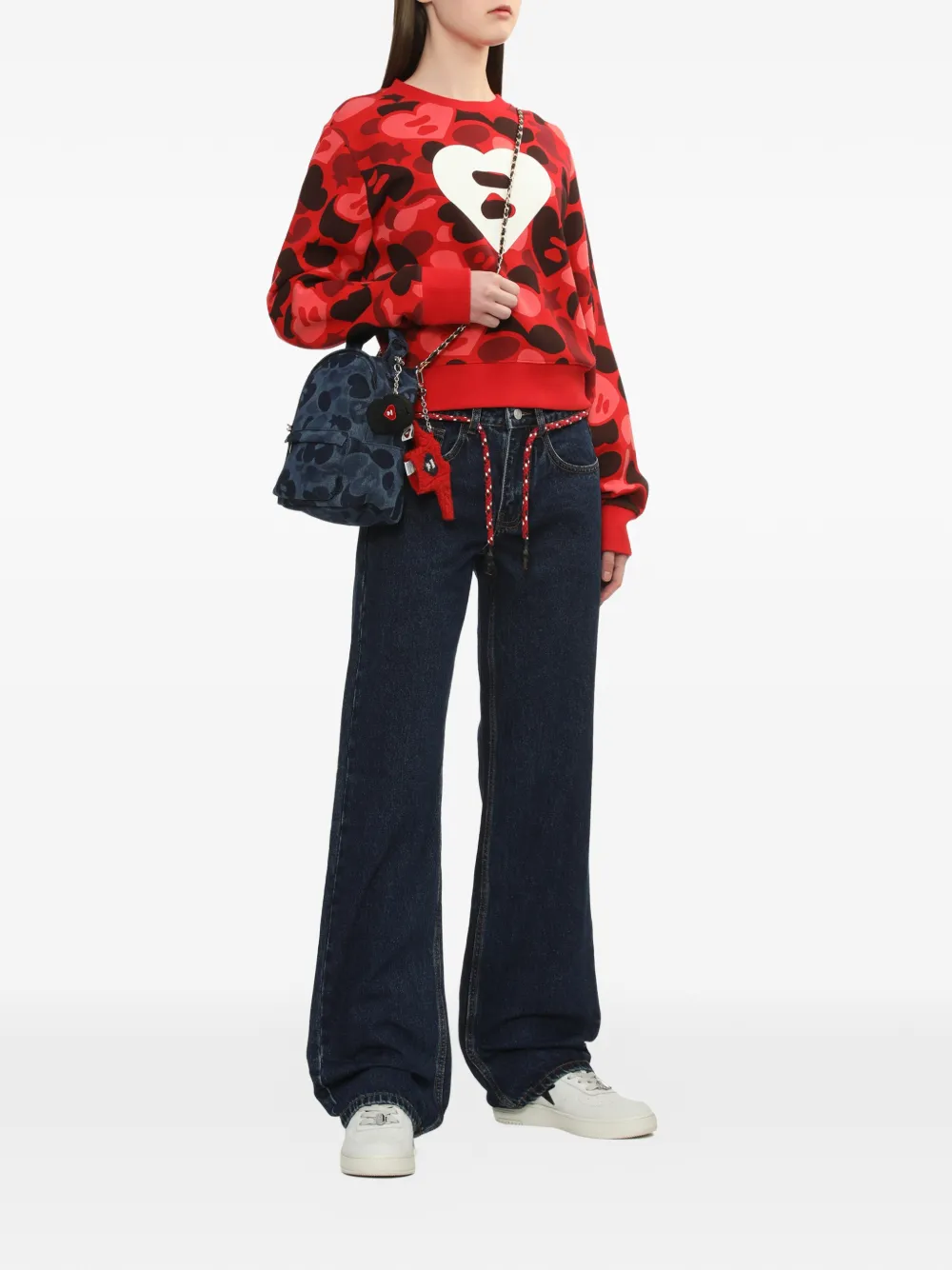 A BATHING APE® ハート セーター | レッド | FARFETCH JP