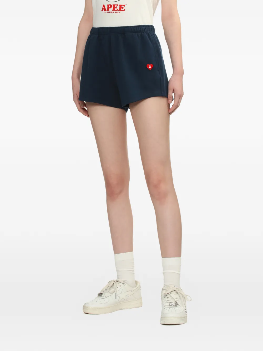APEE™ by *A BATHING APE® embroidered drawstring shorts - Blu