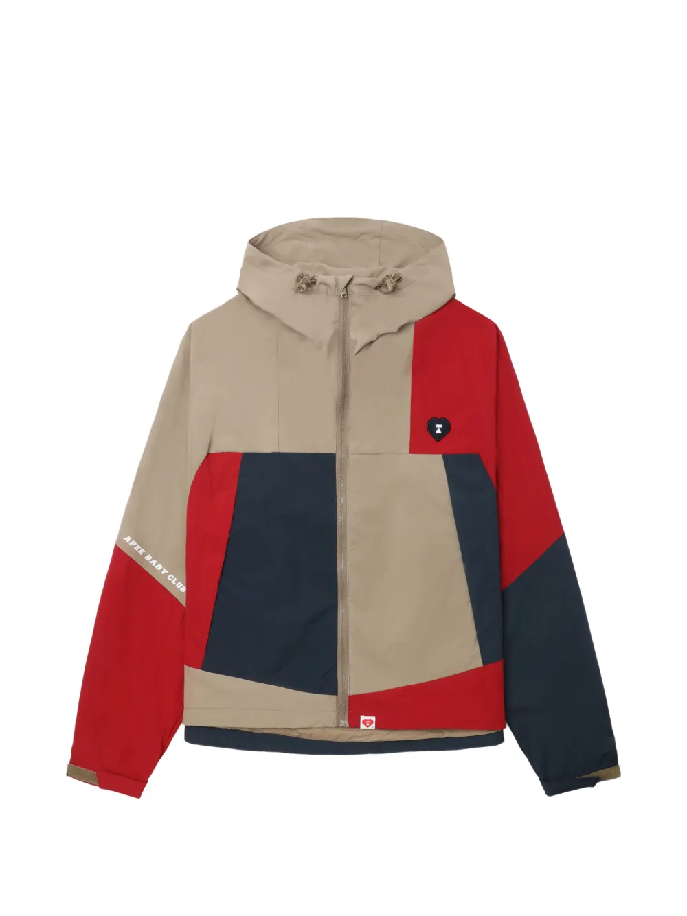 APEE™ by *A BATHING APE® colourblock hooded jacket - Toni neutri
