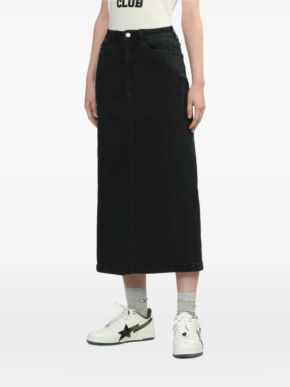  A Bathing Ape® Denim Maxi Skirt - Grey 