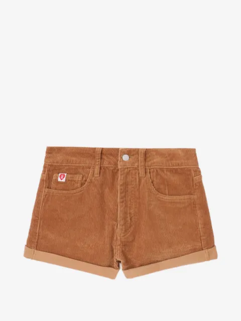 A BATHING APE® shorts de pana con parche del logo