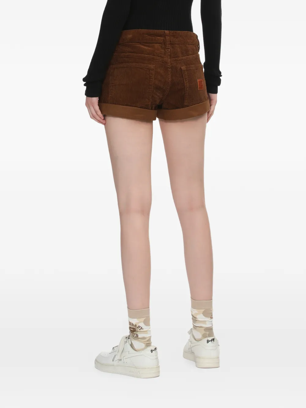 A BATHING APE® コーデュロイ ショートパンツ | ブラウン | FARFETCH JP